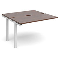 Adapt II sliding top add on units 1200mm x 1200mm - white frame, walnut top