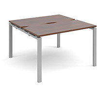 Adapt II sliding top starter units 1200mm x 1200mm - silver frame, walnut top Adapt II sliding top starter units 1200mm x 1200mm - silver frame, walnut top