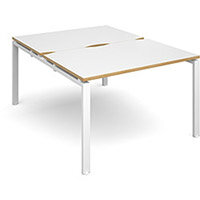 Adapt II sliding top starter units back to back 1200mm x 1600mm - white frame, white top with oak edging Adapt II sliding top starter units back to back 1200mm x 1600mm - white frame, white top with oak edging