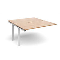 Adapt II sliding top add on units 1400mm x 1600mm - white frame, beech top
