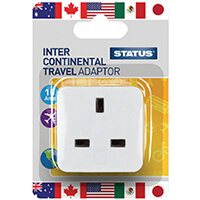 Status Intercontinental Travel Adaptor Pack of 12 SINTERAB12 Status Intercontinental Travel Adaptor Pack of 12 SINTERAB12