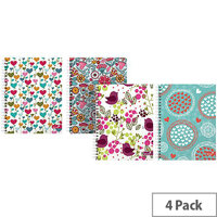 Silvine Marlene West Hearts and Flowers A5 Plus Twin Wire Notebook TWA5MW Silvine Marlene West Hearts and Flowers A5 Plus Twin Wire Notebook TWA5MW