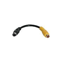 StarTech 6in S-Video to Composite Video Adapter Cable 1 x RCA Female 1 x DIN Male S-Video Black SVID2COMP