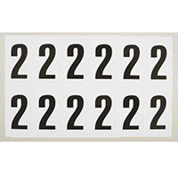 Number 2 White Card 12 Characters/Card 38X21mm
