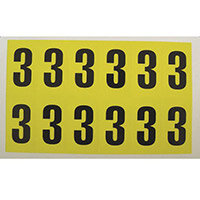 Number 3 12 Characters/Card 38X21mm