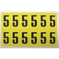 Number 5 12 Characters/Card 38X21mm