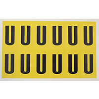 Letter U 12 Characters/Card 38X21mm