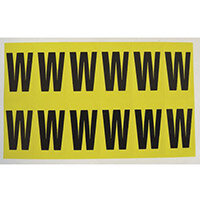 Letter W 12 Characters/Card 38X21mm