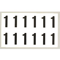 Number 1 White Card 12 Characters/Card 56X21mm