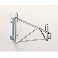 Fixed Single Chrome Wall Mounted Bracket For 356mm Deep Metro Wire Shelves
