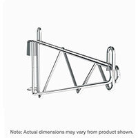 Adjustable Single Chrome Wall Mounted Bracket For 610mm Deep Metro Wire Shelves