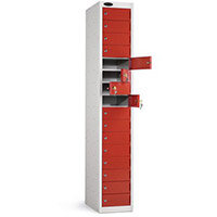 Probe 16 Door Locker Cam Lock ACTIVECOAT W305xD460xH1780mm White Body Red Door 7 Year Warranty