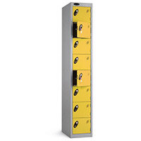 Probe 8 Door Locker Cam Lock ACTIVECOAT W305xD460xH1780mm White Body Yellow Door 7 Year Warranty