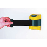 Barrier 4.6M Fully Retractable Wall Unit Yellow & Black Belt