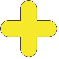 Warehouse Floor Signals Pack Of 10 + Shape 300x300mm Yellow