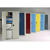 Cupboard Double Door C/W 2 Shelves Dark Blue Doors HxWxD mm: 1200x900x460