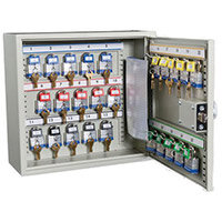 Cabinet Key Padlock Holds 25 Padlocks/Combination Lock