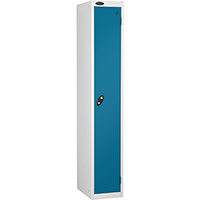 Probe 1 Door Locker Cam Lock ACTIVECOAT W305xD305xH1780mm White Body Blue Door 7 Year Warranty