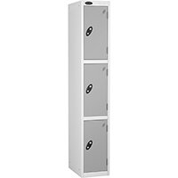Probe 3 Door Locker Cam Lock ACTIVECOAT W305xD305xH1780mm White Body Silver Door 7 Year Warranty