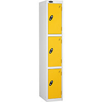Probe 3 Door Locker Cam Lock ACTIVECOAT W305xD305xH1780mm White Body Yellow Door 7 Year Warranty