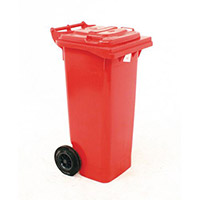 Wheelie Bin 80L 2-Wheel Red 331270
