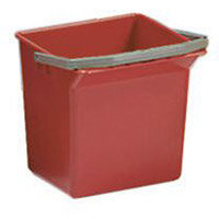 Red Plastic Cleaning Trolley Bucket 4L Single Pack