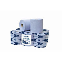 Advanced Wiper 415 1-Ply 300m Blue Centrefeed Roll Pack of 6