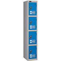 Probe 4 Door PPE Locker Cam Lock ACTIVECOAT W305xD460xH1780mm Silver Body Blue Door 7 Year Warranty