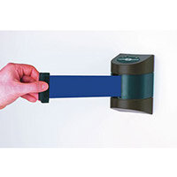 Wide Webbing Wall Mount With Black Caps And 2.3M Dark Blue Webbing