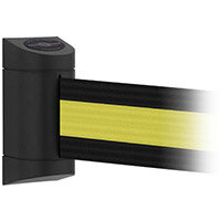 Wide Webbing Wall Mount With Black Caps And 2.3M Black/Yellow Stripe Webbing