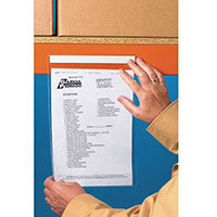 S/A Horizontal A4 Document Pocket 215x310mm - Pack of 10, Self-Adhesive, Clear for Easy Document Display