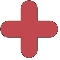 Warehouse Floor Signals Pack Of 10 + Shape 300x300mm Red