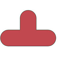Warehouse Floor Signals Pack Of 10 T Shape 200x300mm Red