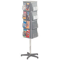 Busybase 4 Sided Revolving Leaflet Dispenser A4 Grey
