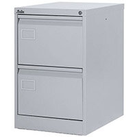 Filing Cabinet Exec Light Grey Steel HxWxD: 711x458x622mm