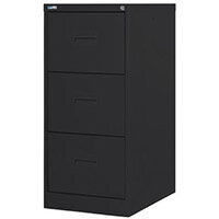 Filing Cabinet Midi Black Steel HxWxD: 1009x458x622mm