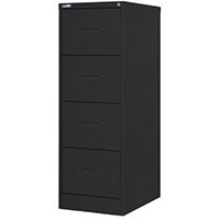 Filing Cabinet Midi Black Steel HxWxD: 1320x458x622mm