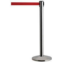 Mirror Effect Queueway Post With Red Belt