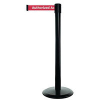 Advance Post In Black With Authorised Access Only Webbing