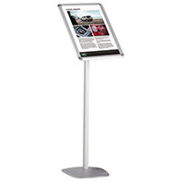 Silver A4 Fixed Height Lobby Stand - Ideal for Displaying Posters, Notices, and Information