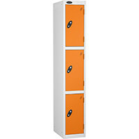 Probe 3 Door Locker Cam Lock ACTIVECOAT W305xD305xH1780mm White Body Orange Door 7 Year Warranty