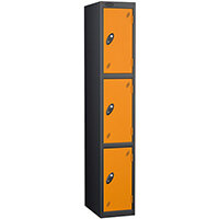 Probe 3 Door Locker Cam Lock ACTIVECOAT W305xD460xH1780mm Black Body Orange Door 7 Year Warranty