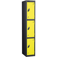 Probe 3 Door Locker Cam Lock ACTIVECOAT W305xD460xH1780mm Black Body Lemon Door 7 Year Warranty
