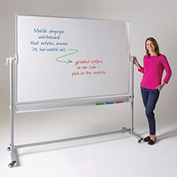 Write-On Revolving Whiteboard  1200x1200mm (Hxw)  Magnetic