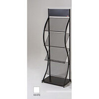 Wave Freestanding Leaflet Dispenser White WxDxH: 500x310x1430mm For A3 Sheets