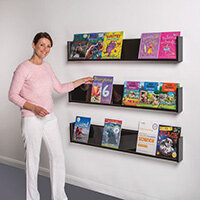Shelf Style Wall Mounted Display  Black
