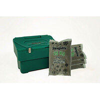 115L Green Grit Bin With Hasp And Staple + 4 Bags 25Kg Brown Rock Salt