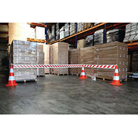 Telescopic Barrier 1M  1M80 Red/White Striped