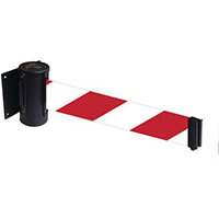 Wallmaster 300 Black Retractable Wall Mount Red/White Dia
