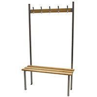 Classic Solo Bench 1500x390mm 8 Hooks 3 Uprights Silver